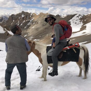 Parang La Pass Trek glacier crossing in Himachal