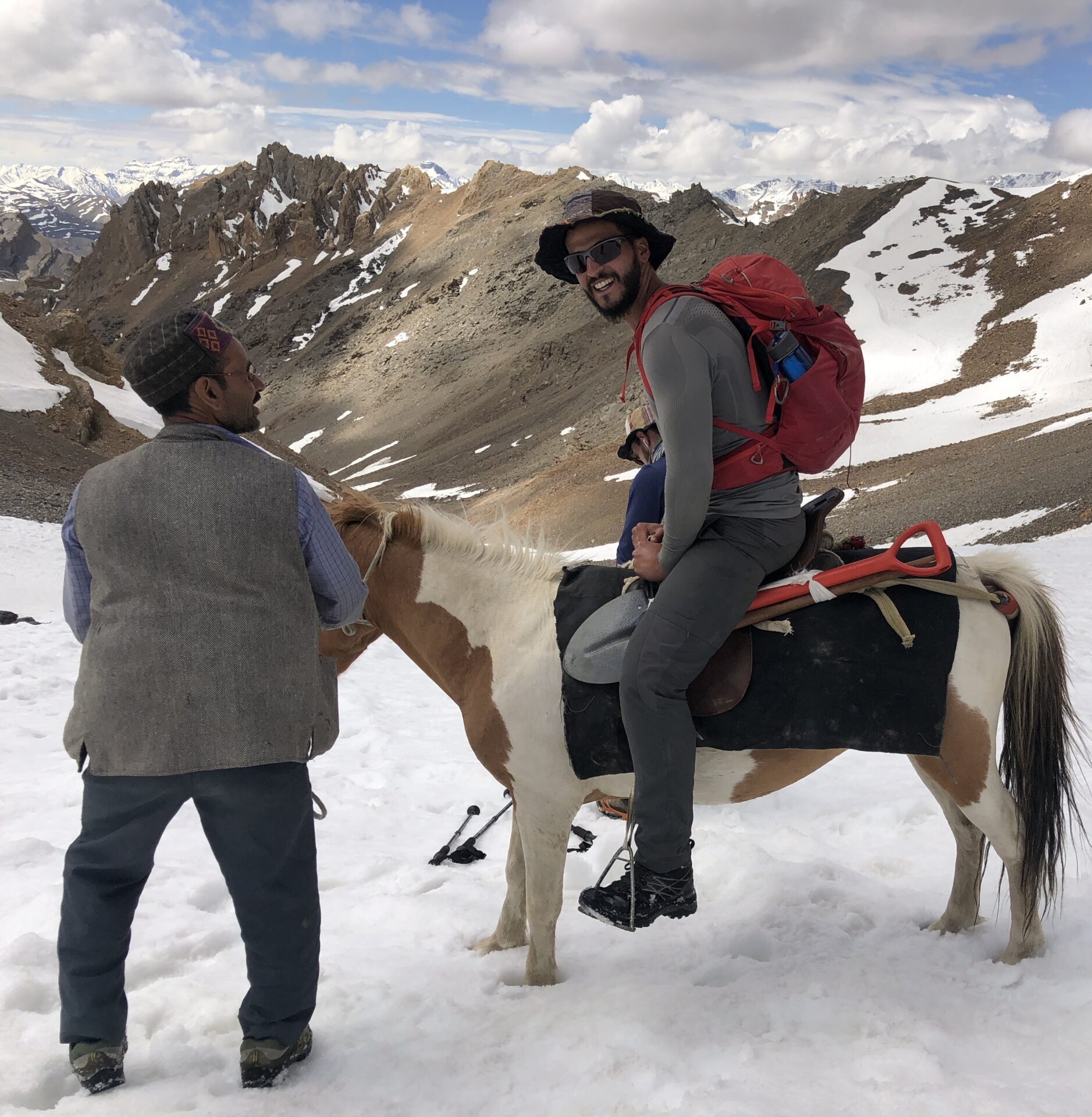 Parang La Pass Trek glacier crossing in Himachal