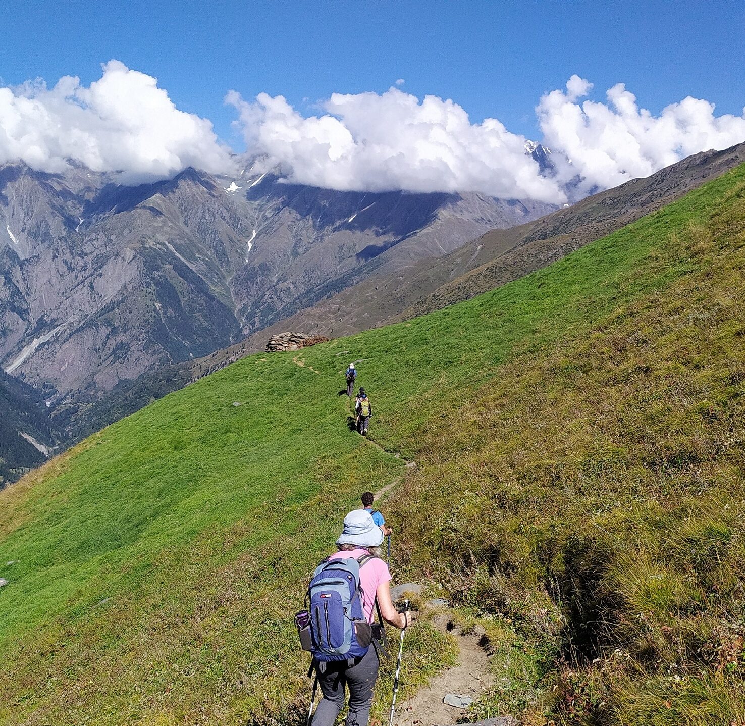 Kalihani Pass Trek near Manali – views of Pir Panjal range